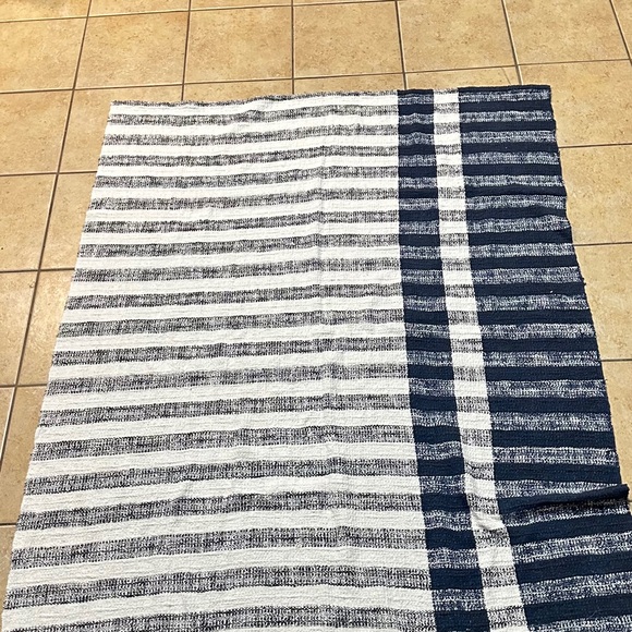 100% cotton Hearth & Hand Throw Blanket Striped Cotton Woven Accent Decor - Picture 4 of 7